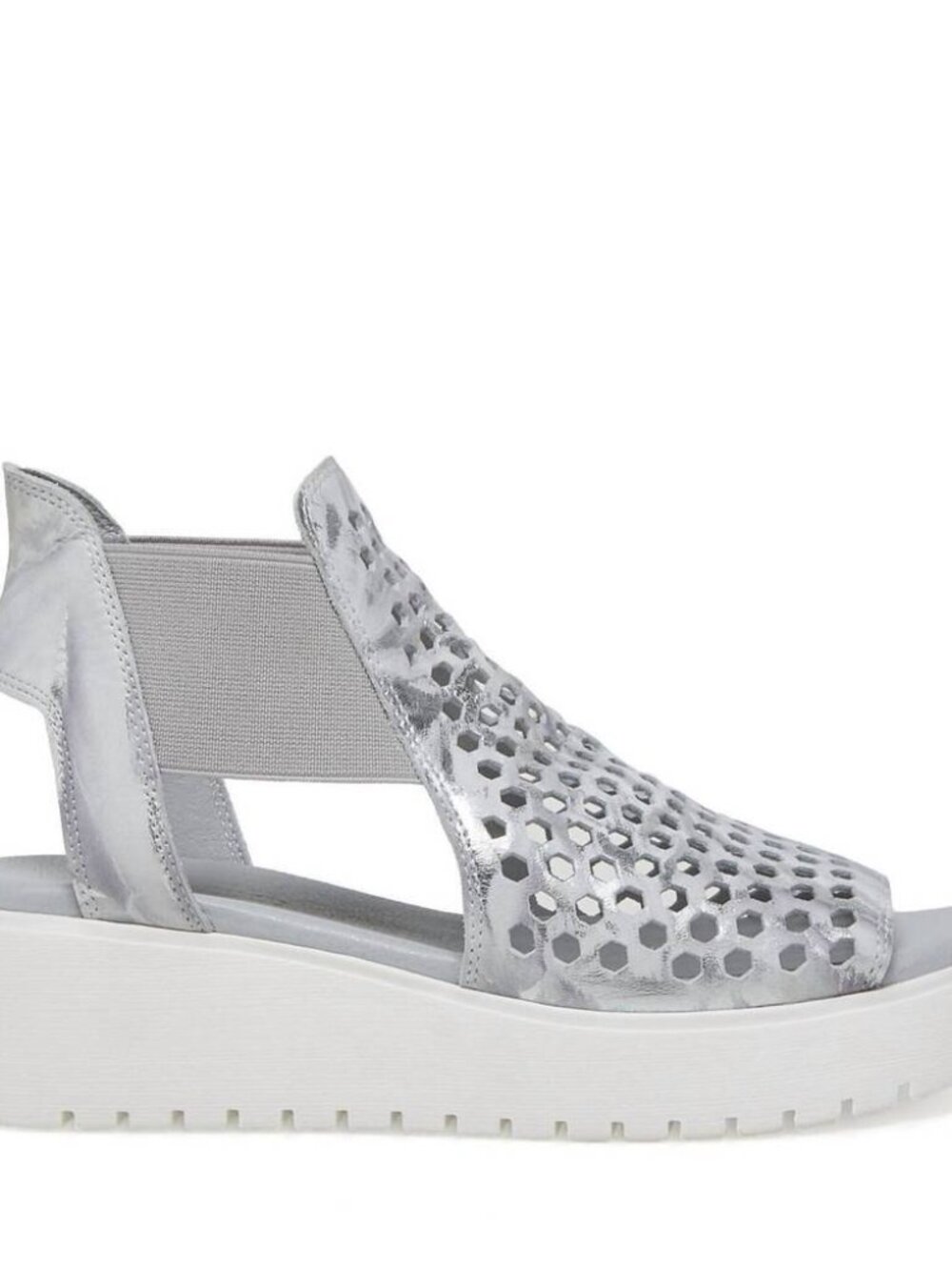SILENT D Odeya Platform Sandal  - Silver  - Size 38/8